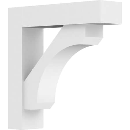 Ekena Millwork Standard Legacy Architectural Grade PVC Bracket With Block Ends, 3"W x 12"D x 12"H BKTP03X12X12LEC05